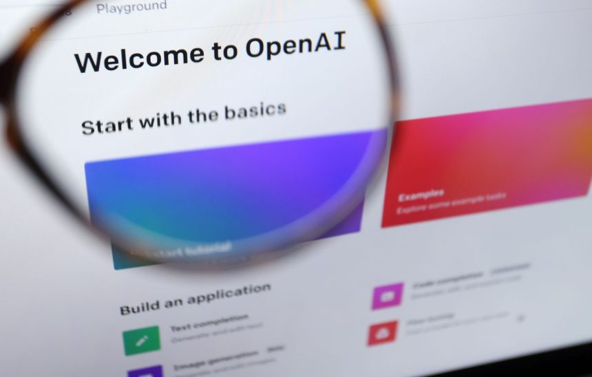 "Welcome to OpenAI" is written on the ChatGPT homepage.