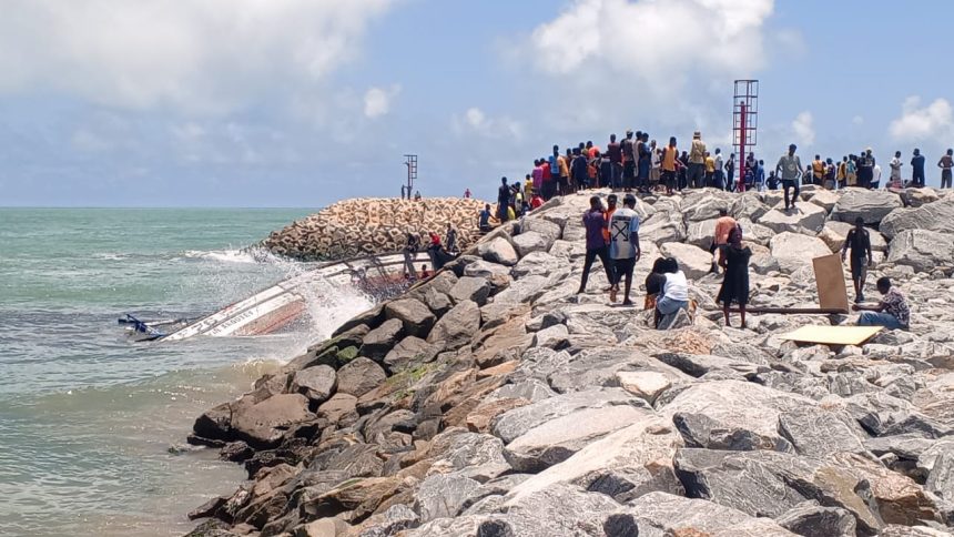 Tidal wave wreaks havoc at beach in Elmina