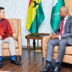 Ambassador Kojo Choi, (Left), meets Secretary General of AFTCA, Wamkele Mene.