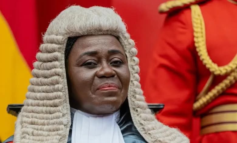 Suspended Chief Justice Gertrude Essaba Torkornoo.
