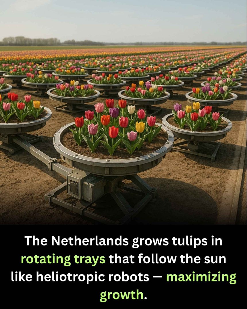 Growing Tulips in the Netherlands.