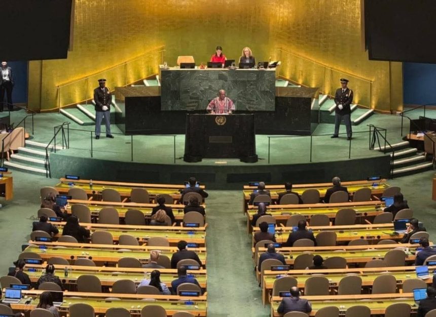 President John Dramani Mahama addressing the 80th UN General Assembly in Newyork.