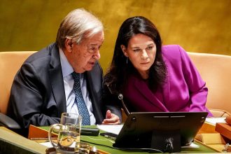 Former German Foreign Minister Annalena Baerbock is now President of the United Nations General Assembly (here with António Guterres, UN Secretary-General). Photo: Kay Nietfeld/dpa