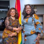Trade Minister, Hon. Ofosu Agyare (L) meets ECOWAS Team