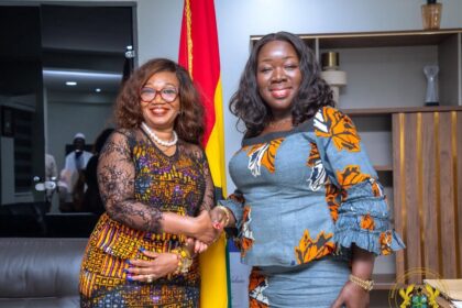 Trade Minister, Hon. Ofosu Agyare (L) meets ECOWAS Team