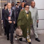 President John Mahama (R), with First Lady, Mrs. Lordina Mahama in Beijing, China.