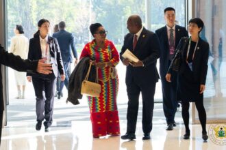 President Mahama and Mrs. Lordina Mahama in Beijing, China.