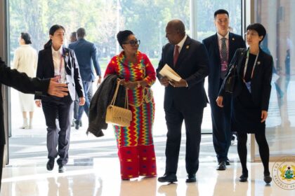 President Mahama and Mrs. Lordina Mahama in Beijing, China.