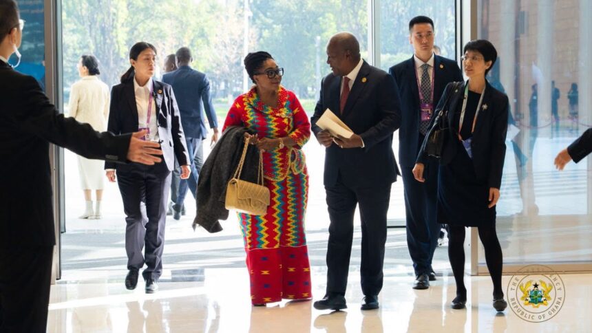 President Mahama and Mrs. Lordina Mahama in Beijing, China.