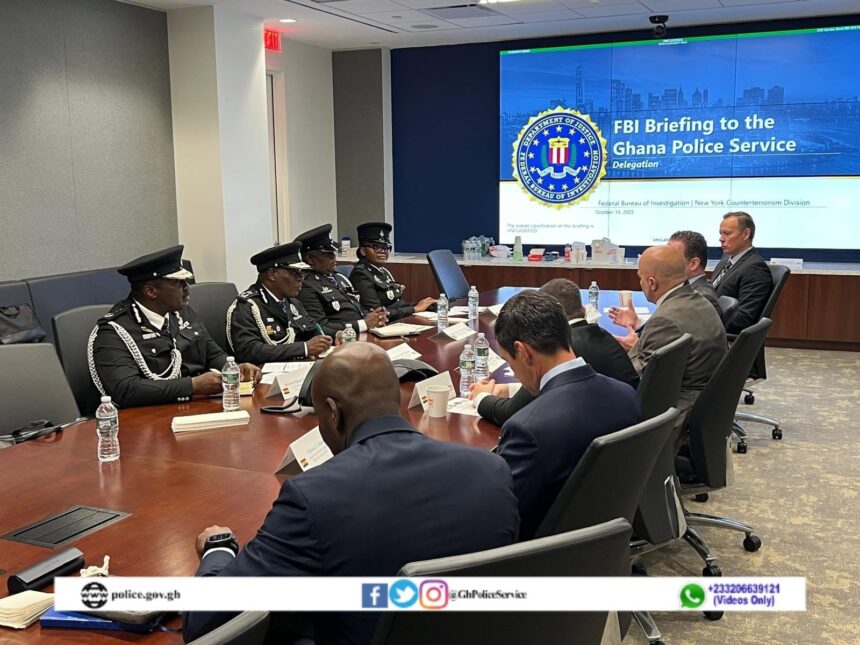 IGP Tettech Yohonu briefing FBI Agents in New York City.