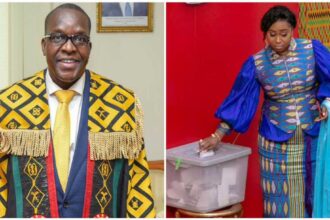 Speaker Bagbin (L) Adwoa Safo (Former MP Dome)