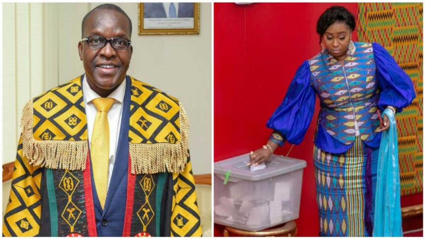 Speaker Bagbin (L) Adwoa Safo (Former MP Dome)