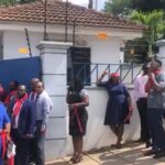 Workers of Prudential Bank protest in Accra.