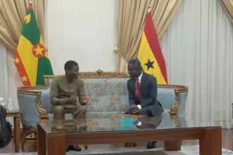 Prime Minister Dickon Amiss Thomas Mitchell, Prime Minister of Granada and Mr Kwabena Mintah Akandoh, Ghana’s Health Minister.