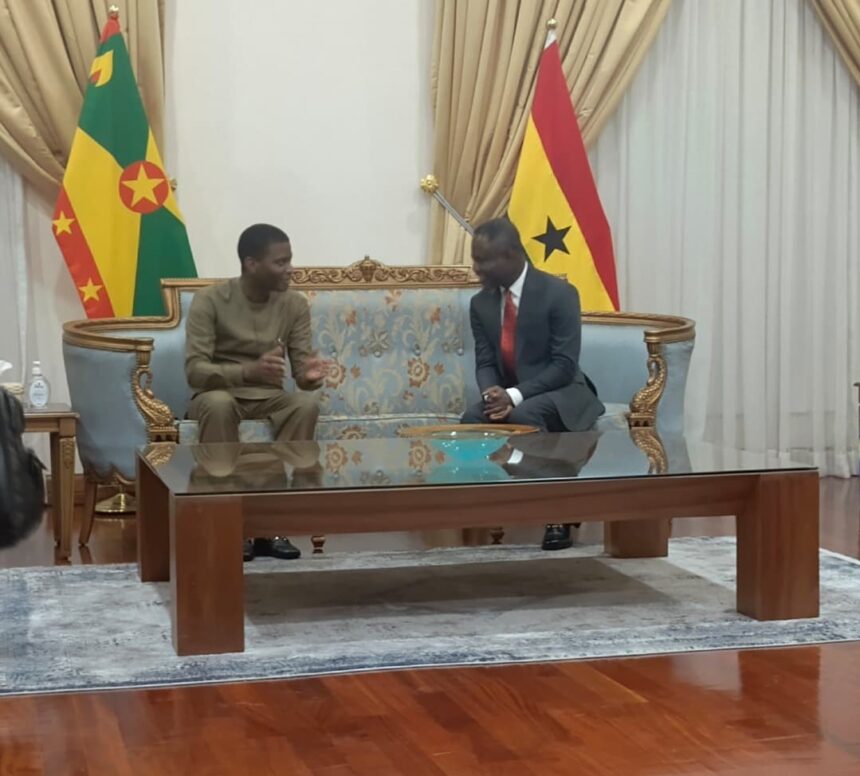 Prime Minister Dickon Amiss Thomas Mitchell, Prime Minister of Granada and Mr Kwabena Mintah Akandoh, Ghana’s Health Minister.