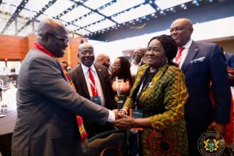 Vice President Professor Naana Jane Opoku-Agyemang (R)