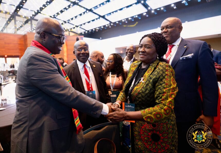 Vice President Professor Naana Jane Opoku-Agyemang (R)