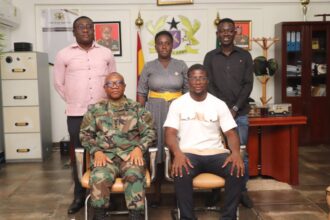 Defence Press Corps led by Joseph Gold- Alorgbey pay courtesy call on Major General Lawrence Kwaku Gbetanu, the Chief of the Army Staff.