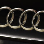 28 June 2016, North Rhine-Westphalia, Duesseldorf: Rings of the Audi logo are seen in a garage in Duesseldorf. Photo: Caroline Seidel-Dißmannel/dpa
