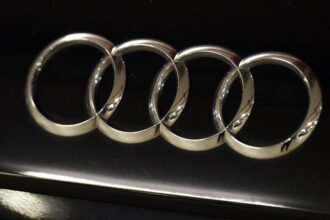 28 June 2016, North Rhine-Westphalia, Duesseldorf: Rings of the Audi logo are seen in a garage in Duesseldorf. Photo: Caroline Seidel-Dißmannel/dpa
