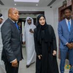 Ghana's Foreign Affairs Minister, Samuel Okudzeto Ablakwa (Left) with Her Excellency Sheikha Najwa bint Abdulrahman Al Thani, Undersecretary of the Qatar Ministry (In Black Hijab).