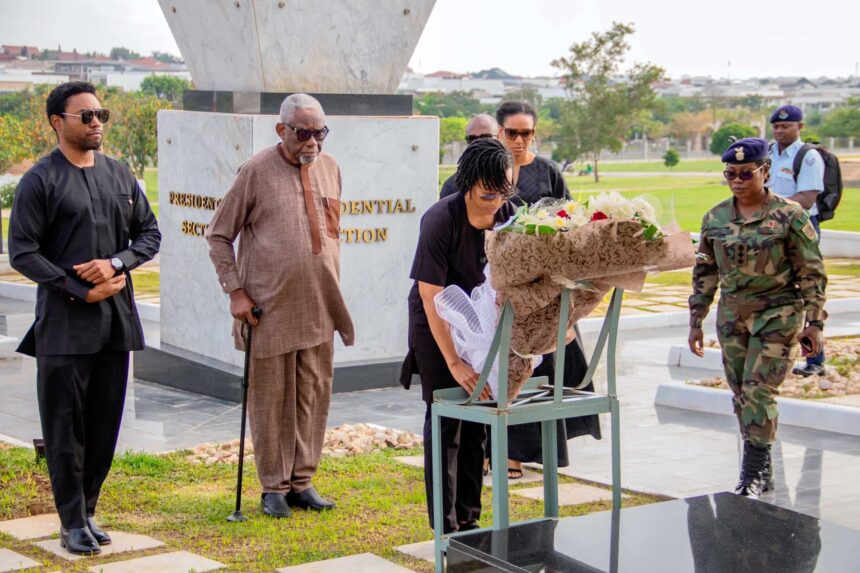 Wreath laying at tomb of Former President of Ghana, JJ Rawlings to mark fifth Anniversary of his death.