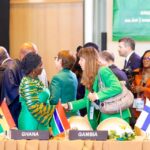 Professor Jane Naana Opoku Agyemang at 7th AU-EU Summit in Angola-in green with kente)
