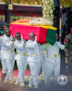 Casket of Former First Lady, Nana Konadu Agyemang Rawlings