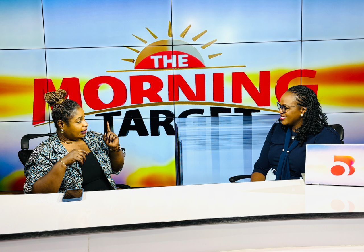 Vice President of GJA, Rebecca Ekpe (Left), with Host Selikem Akolatse- Apaloo.