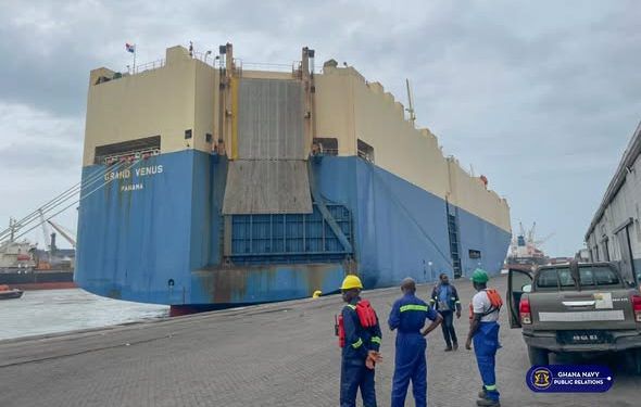 Ghana Navy Intercepts Merchant Ship, Arrests 10 Nigerian Stowaways Near Tema Port