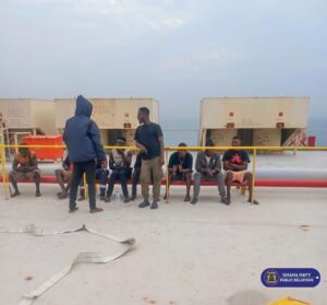 Ghana Navy Intercepts Merchant Ship, Arrests 10 Nigerian Stowaways Near Tema Port