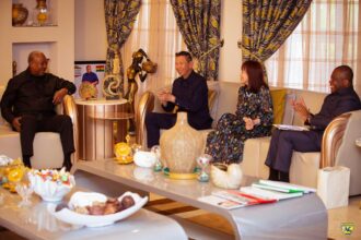 President Mahama, Global Chairman of Assemblies of God Fellowship, Rev Dominic Yeo with Spouse Mrs. Yeo.