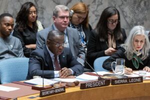 ECOWAS Commission President H.E. Dr. Omar Alieu Touray briefing UN Security Council.