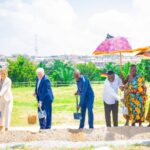 Mr. Frank-Walter Steinmeier, German President cut sod for green project in Ghana.