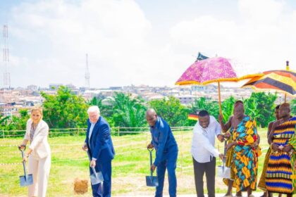 Mr. Frank-Walter Steinmeier, German President cut sod for green project in Ghana.