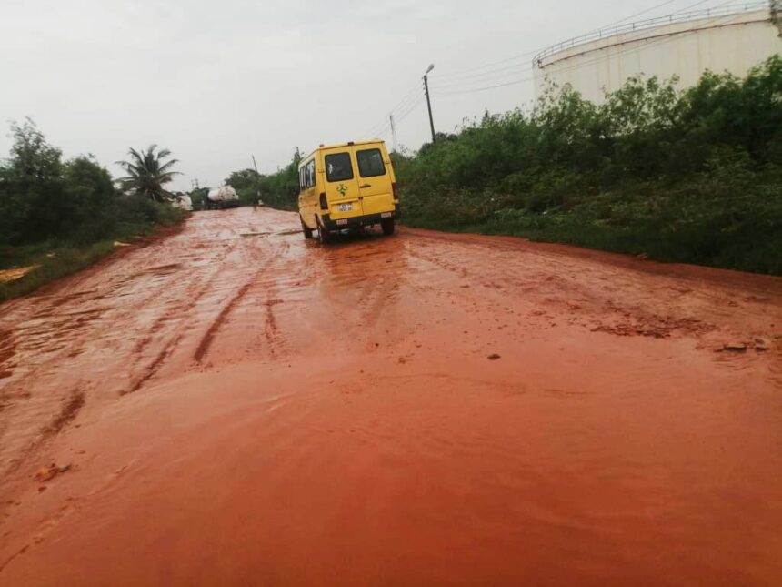 Road network in Ashaiman.