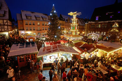 A view of the Christmas market in Quedlinburg. A poll revealed that nearly two-thirds of citizens in Germany (62%) are worried about the possibility of attacks on Christmas markets. Photo: Matthias Bein/dpa