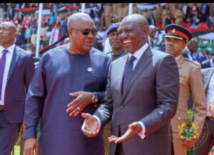 President Mahama of Ghana and President Ruto of Kenya (L to R)