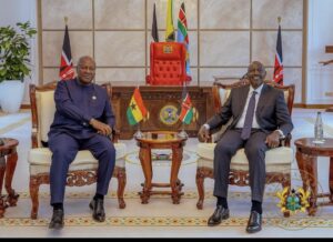 President Mahama of Ghana and President Ruto of Kenya (L to R)
