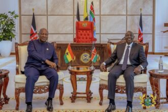 President Mahama of Ghana and President Ruto of Kenya (L to R)