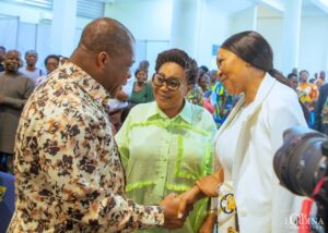 Rev Wengam, Mrs Lordina Mahama and Mrs. Wengam.