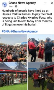 Late Daddy Lumba's funeral held in Kumasi December 13, 2025