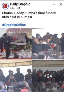 Late Daddy Lumba's funeral held in Kumasi December 13, 2025
