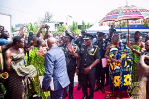 All female Police Contingent wows Asantehene during historic visit to IGP Tetteh Yohuno