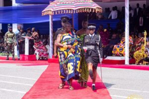 All female Police Contingent wows Asantehene during historic visit to IGP Tetteh Yohuno