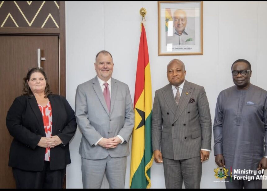 Ghana and US hold talks in Accra. Mr Okudzeto Ablakwa represents Ghana, Acting US Ambassador, Rolf Olson reps America.