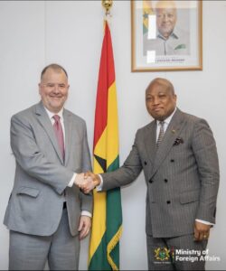 Ghana and US hold talks in Accra. Mr Okudzeto Ablakwa represents Ghana, Acting US Ambassador, Rolf Olson reps America.(Right)