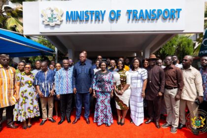 Vice President Naana Jane Opoku Agyemang visits Ministry of Transport.