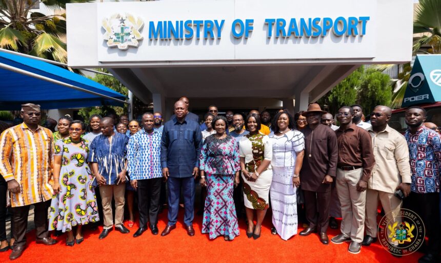 Vice President Naana Jane Opoku Agyemang visits Ministry of Transport.