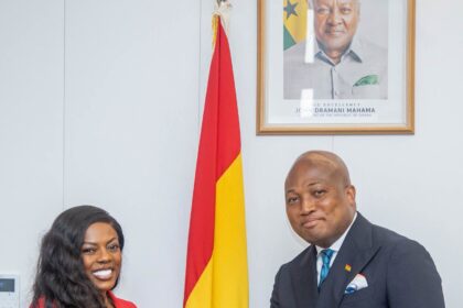 Nana Aba Anamoah visits Foreign Affairs Minister, Okudzeto Ablakawa
